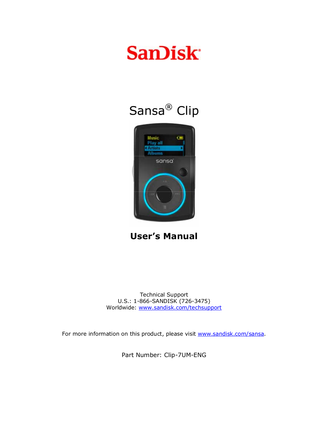 sandisk mp3 player instructions
